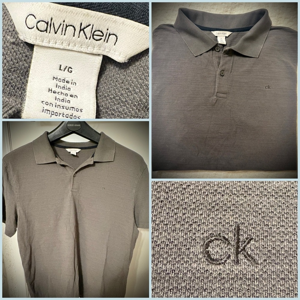 Calvin Klein Charcoal Men's Polo Shirt
